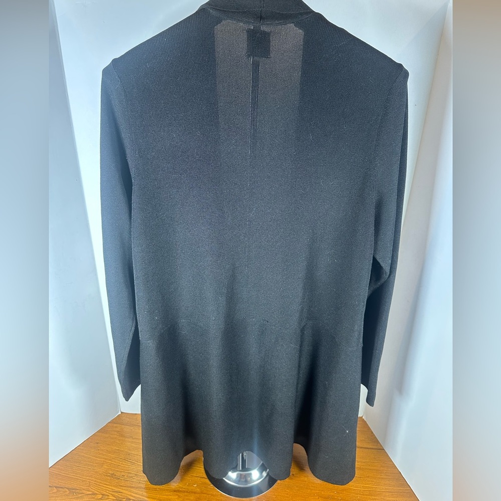 Ann Klein open Elegant Black Long Cardigan size 1X - Picture 4 of 7